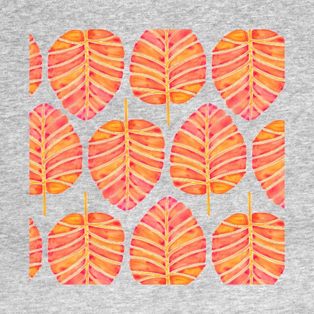 Peach Alocasia Pattern by CatCoq